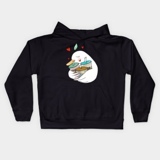 Milk tea Doo Doo duck Kids Hoodie